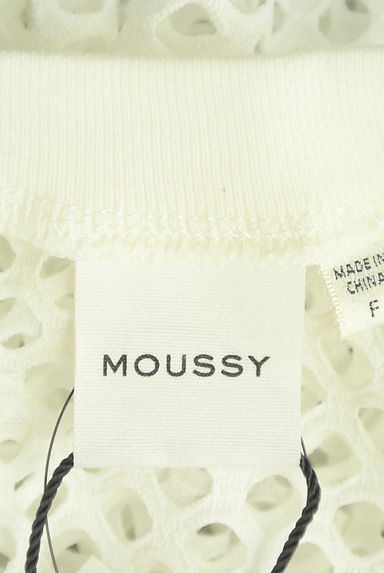 MOUSSY（マウジー）の古着「ロゴ入りメッシュニットトップス（カットソー・プルオーバー）」大画像６へ