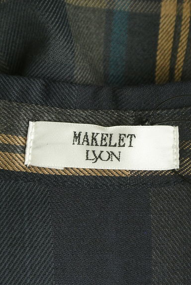 MAKELET LYON（メイクレットリヨン）の古着「ウエストタックチェック柄膝下シャツワンピ（ワンピース・チュニック）」大画像６へ