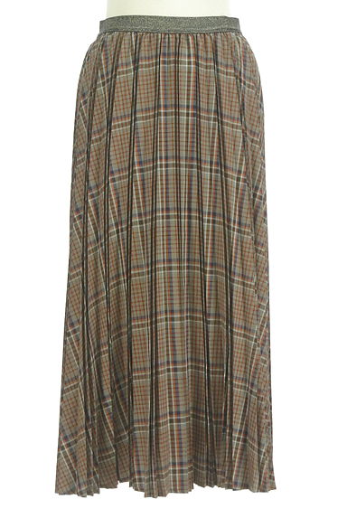 MAKELET LYON（メイクレットリヨン）の古着「チェック柄プリーツロングスカート（ロングスカート・マキシスカート）」大画像１へ