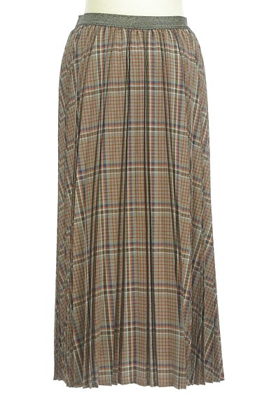 MAKELET LYON（メイクレットリヨン）の古着「チェック柄プリーツロングスカート（ロングスカート・マキシスカート）」大画像２へ