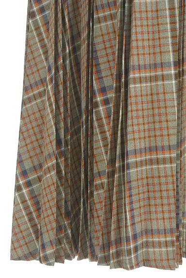 MAKELET LYON（メイクレットリヨン）の古着「チェック柄プリーツロングスカート（ロングスカート・マキシスカート）」大画像５へ