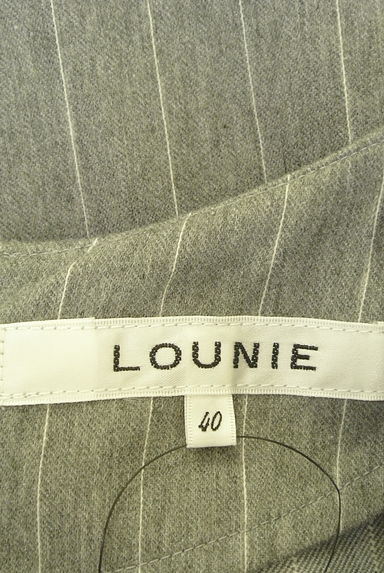 LOUNIE（ルーニィ）の古着「ストライプ柄タック膝丈ワンピース（ワンピース・チュニック）」大画像６へ