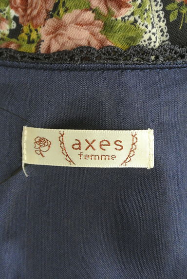 axes femme（アクシーズファム）の古着「花柄×レースプリント膝上ワンピース（ワンピース・チュニック）」大画像６へ