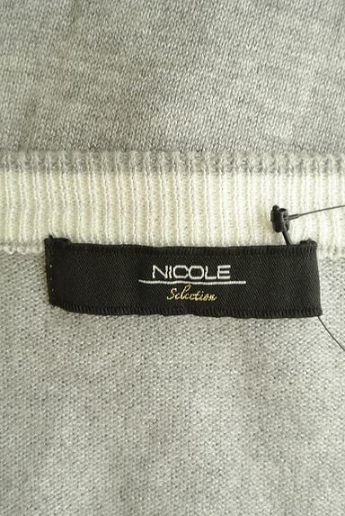 NICOLE（ニコル）の古着「ワンポイント刺繍Vネックニットカーデ（カーディガン・ボレロ）」大画像６へ