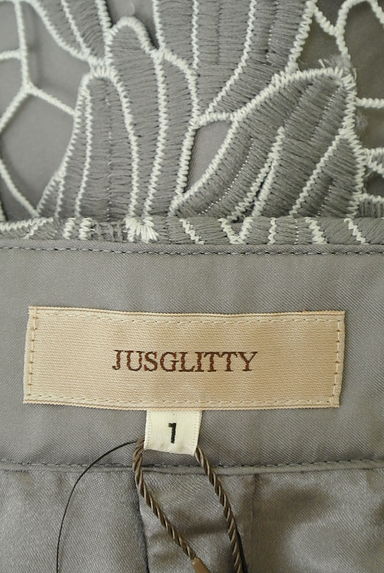 JUSGLITTY（ジャスグリッティー）の古着「花柄刺繍レースミモレスカート（ロングスカート・マキシスカート）」大画像６へ