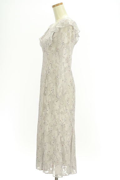 PROPORTION BODY DRESSING（プロポーションボディ ドレッシング）の古着「花柄フリルロングシフォンワンピース（ワンピース・チュニック）」大画像３へ