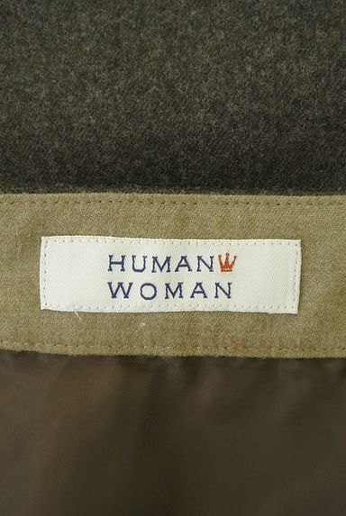 HUMAN WOMAN（ヒューマンウーマン）の古着「膝下丈タックウールスカート（ロングスカート・マキシスカート）」大画像６へ
