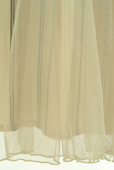 Couture Brooch（クチュールブローチ）の古着「ストライプ柄ギャザーメッシュ膝丈スカート（スカート）」大画像５へ