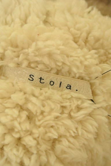 Stola.（ストラ）の古着「ファー×ケーブル編みニットポンチョ（カーディガン・ボレロ）」大画像６へ