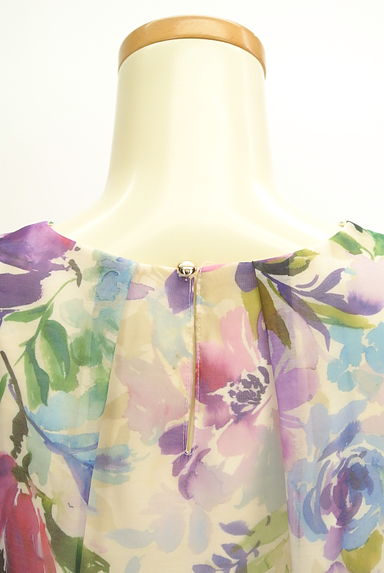 Rose Tiara（ローズティアラ）の古着「６分袖花柄シアーカットソー（カットソー・プルオーバー）」大画像５へ