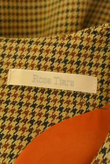 Rose Tiara（ローズティアラ）の古着「千鳥格子柄膝丈スカラップワンピース（ワンピース・チュニック）」大画像６へ
