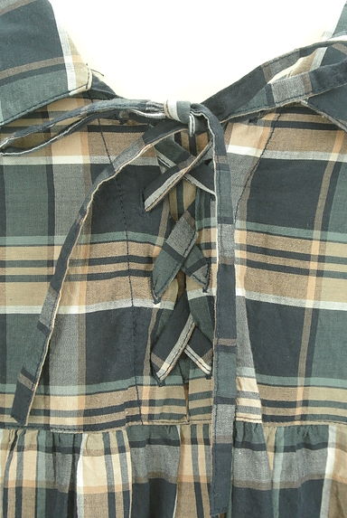 SM2（サマンサモスモス）の古着「バックレース８分袖チェックシャツ（ブラウス）」大画像４へ