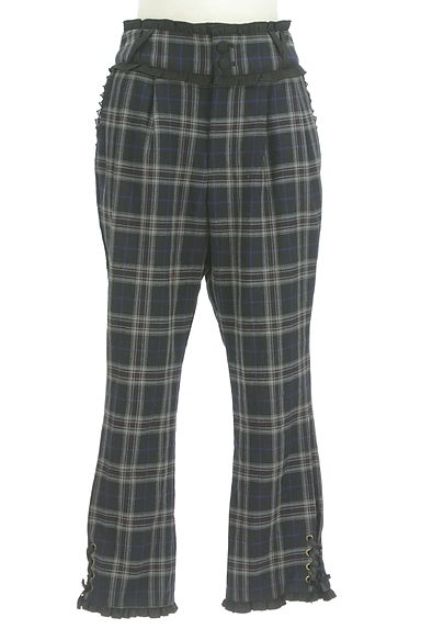 axes femme（アクシーズファム）の古着「チェック柄フリルテーパードパンツ（パンツ）」大画像１へ