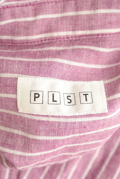 PLST（プラステ）の古着「コットンリネンストライプシャツ（カジュアルシャツ）」大画像６へ