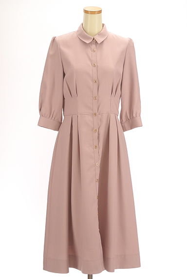 LAISSE PASSE（レッセパッセ）の古着「バックレースアップミモレシャツワンピース（ワンピース・チュニック）」大画像１へ
