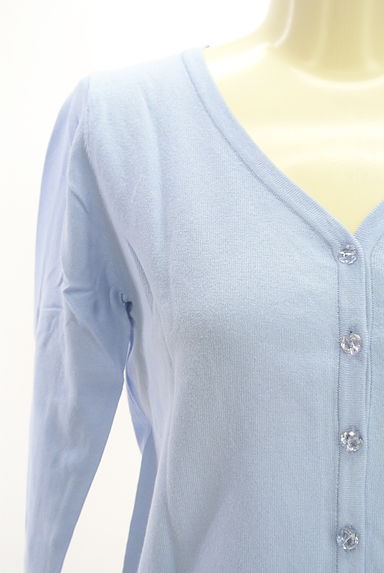LAISSE PASSE（レッセパッセ）の古着「裾フラワー刺繡ショートニットカーディガン（カーディガン・ボレロ）」大画像４へ