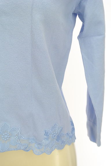 LAISSE PASSE（レッセパッセ）の古着「裾フラワー刺繡ショートニットカーディガン（カーディガン・ボレロ）」大画像５へ