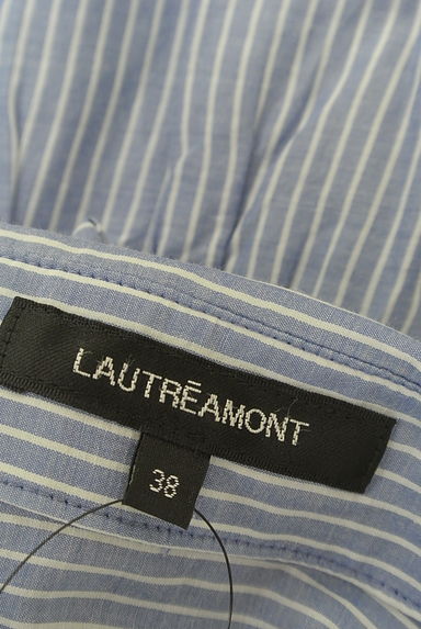 LAUTREAMONT（ロートレアモン）の古着「ベルト付きストライプ膝上シャツワンピース（ワンピース・チュニック）」大画像６へ