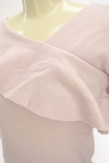 MISCH MASCH（ミッシュマッシュ）の古着「アシメフリルネックニット（ニット）」大画像４へ