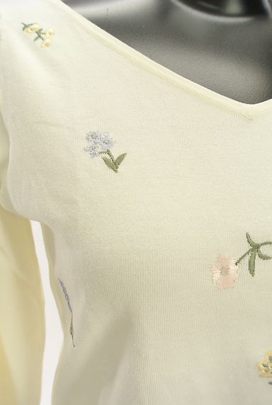 WILLSELECTION（ウィルセレクション）の古着「両Ｖバックリボンフラワー刺繡ニット（ニット）」大画像４へ