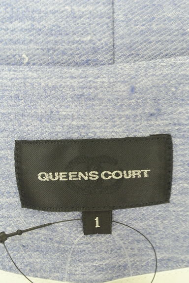 QUEENS COURT（クイーンズコート）の古着「リネン混Ｖネックジップアップブルゾン（ブルゾン・スタジャン）」大画像６へ