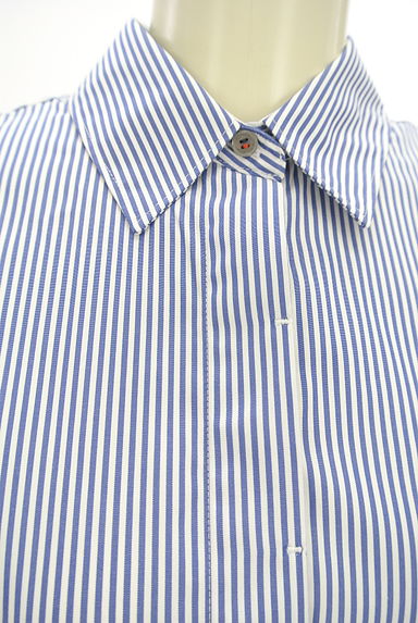 TOMMY HILFIGER（トミーヒルフィガー）の古着「ベルト付き膝下ストライプシャツワンピース（ワンピース・チュニック）」大画像４へ
