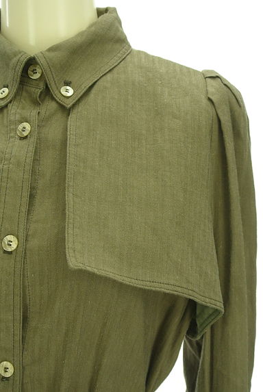 LAUTREAMONT（ロートレアモン）の古着「ベルト付きトレンチ風シャツ（カジュアルシャツ）」大画像４へ