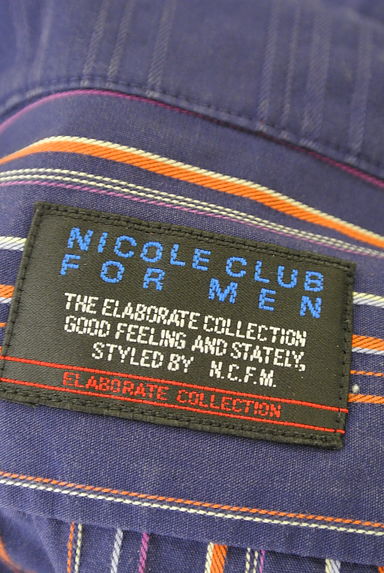 NICOLE（ニコル）の古着「ストライプジャガードスキッパーシャツ（カジュアルシャツ）」大画像６へ
