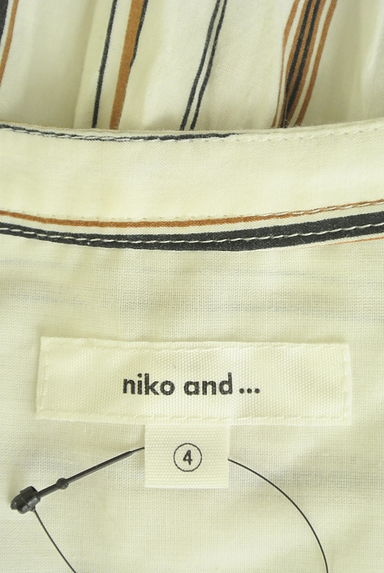 niko and...（ニコ アンド）の古着「マルチストライプキーネックブラウス（ブラウス）」大画像６へ