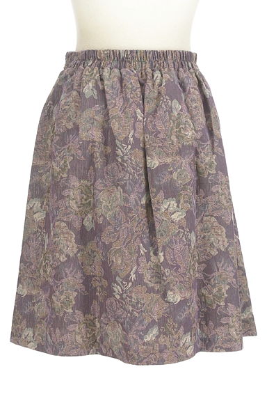 axes femme（アクシーズファム）の古着「花柄ジャガード膝丈スカート（スカート）」大画像２へ