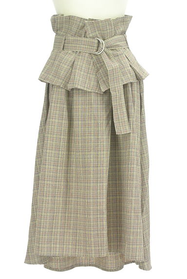 axes femme（アクシーズファム）の古着「ペプラムベルト付きフィッシュテール膝下スカート（ロングスカート・マキシスカート）」大画像１へ