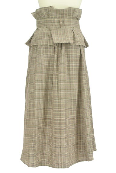 axes femme（アクシーズファム）の古着「ペプラムベルト付きフィッシュテール膝下スカート（ロングスカート・マキシスカート）」大画像２へ