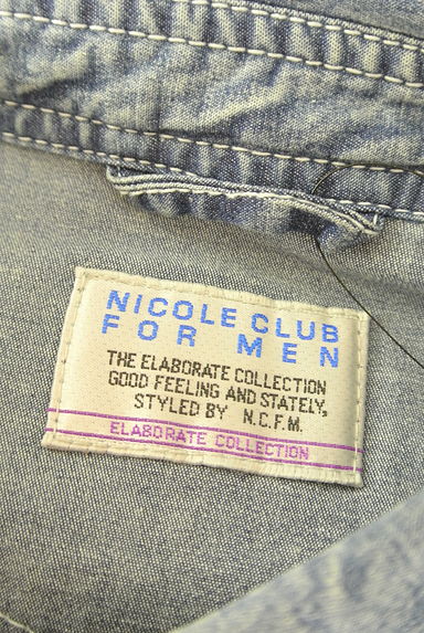 NICOLE（ニコル）の古着「ウォッシュド加工デニム風シャツ（カジュアルシャツ）」大画像６へ