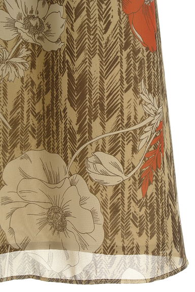 HIROKO BIS（ヒロコビス）の古着「ミモレ丈花柄シフォンスカート（ロングスカート・マキシスカート）」大画像５へ