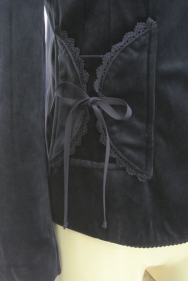 axes femme（アクシーズファム）の古着「刺繍入りベロアライクジャケット（ジャケット）」大画像５へ