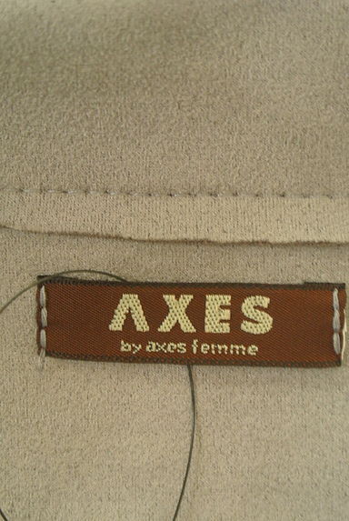 axes femme（アクシーズファム）の古着「ベルト付きスウェードライダースジャケット（ブルゾン・スタジャン）」大画像６へ