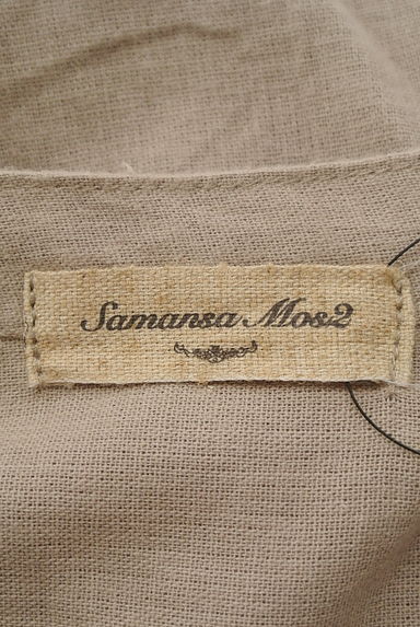 SM2（サマンサモスモス）の古着「ノーカラーリネン混シャツワンピース（ワンピース・チュニック）」大画像６へ