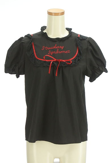 Ank Rouge（アンクルージュ）の古着「ロゴ刺繍入りパフスリカットソー（カットソー・プルオーバー）」大画像１へ