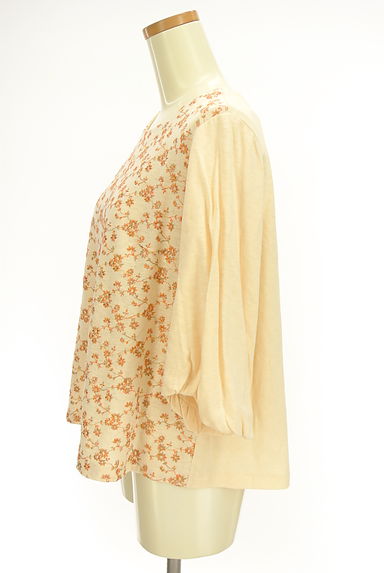 TABASA（タバサ）の古着「フロント花刺繍７分袖カットソー（カットソー・プルオーバー）」大画像３へ