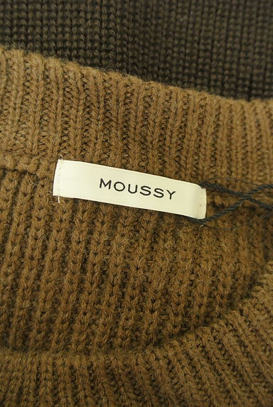 MOUSSY（マウジー）の古着「バイカラーニットミニワンピース（ワンピース・チュニック）」大画像６へ