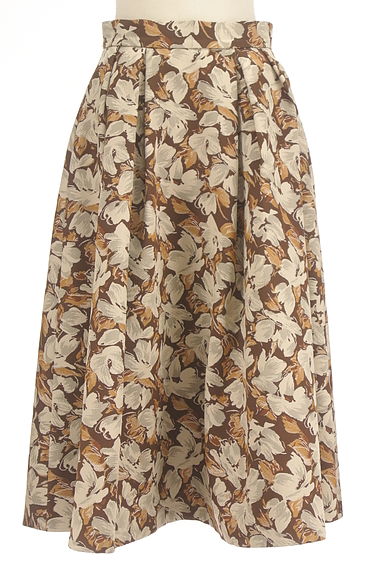 STRAWBERRY-FIELDS（ストロベリーフィールズ）の古着「花柄ジャガードミモレスカート（ロングスカート・マキシスカート）」大画像１へ