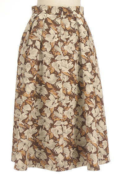 STRAWBERRY-FIELDS（ストロベリーフィールズ）の古着「花柄ジャガードミモレスカート（ロングスカート・マキシスカート）」大画像２へ