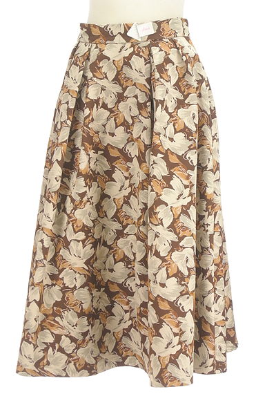 STRAWBERRY-FIELDS（ストロベリーフィールズ）の古着「花柄ジャガードミモレスカート（ロングスカート・マキシスカート）」大画像４へ