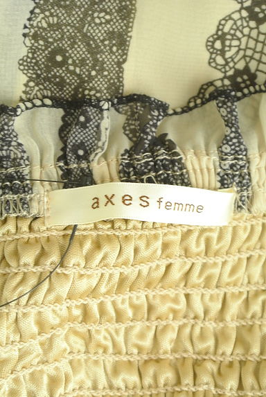 axes femme（アクシーズファム）の古着「レース柄ミニキャミワンピース（キャミワンピース）」大画像６へ