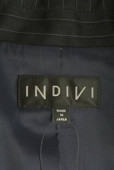 INDIVI（インディヴィ）の古着「ストライプ柄ワンボタンテーラードジャケット（ジャケット）」大画像６へ
