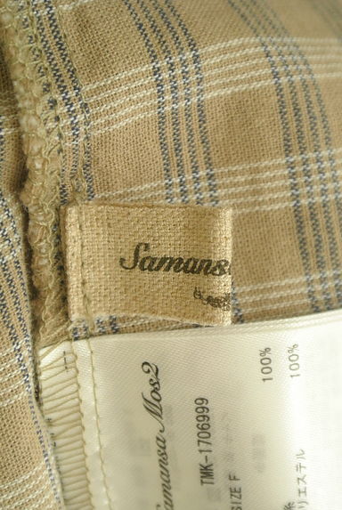 SM2（サマンサモスモス）の古着「刺繍入りチェック柄カットソー（カットソー・プルオーバー）」大画像６へ