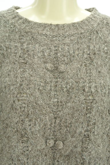 SM2（サマンサモスモス）の古着「ポンポン付きケーブルニット（セーター）」大画像４へ