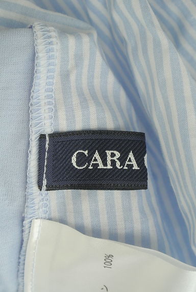 CARA O CRUZ（キャラオクルス）の古着「フロントロゴ切替ストライプカットソー（カットソー・プルオーバー）」大画像６へ