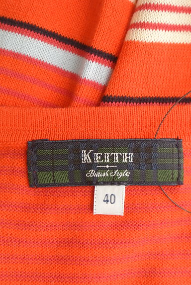 KEITH（キース）の古着「配色ボーダーニットトップス（ニット）」大画像６へ