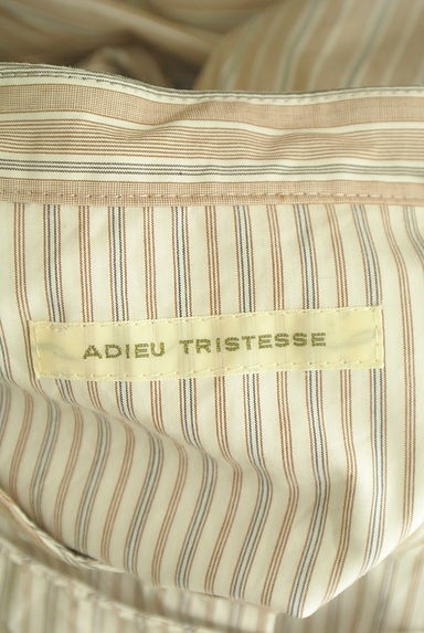 ADIEU TRISTESSE（アデュートリステス）の古着「ストライプ切替ノーカラーブラウス（ブラウス）」大画像６へ